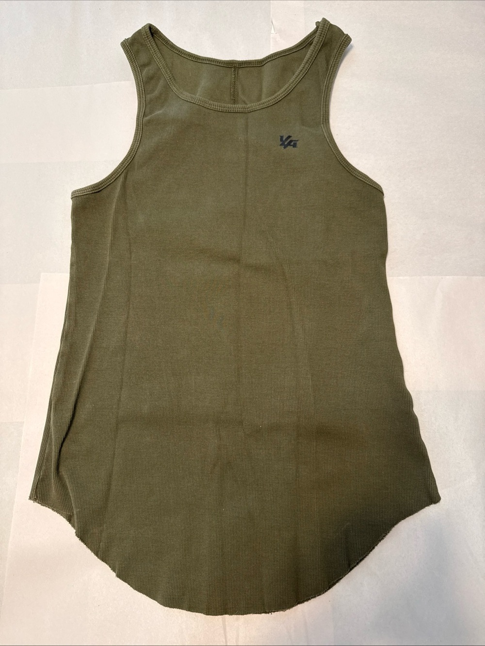 Youngla Olive Green Ribbed Tank Top Medium